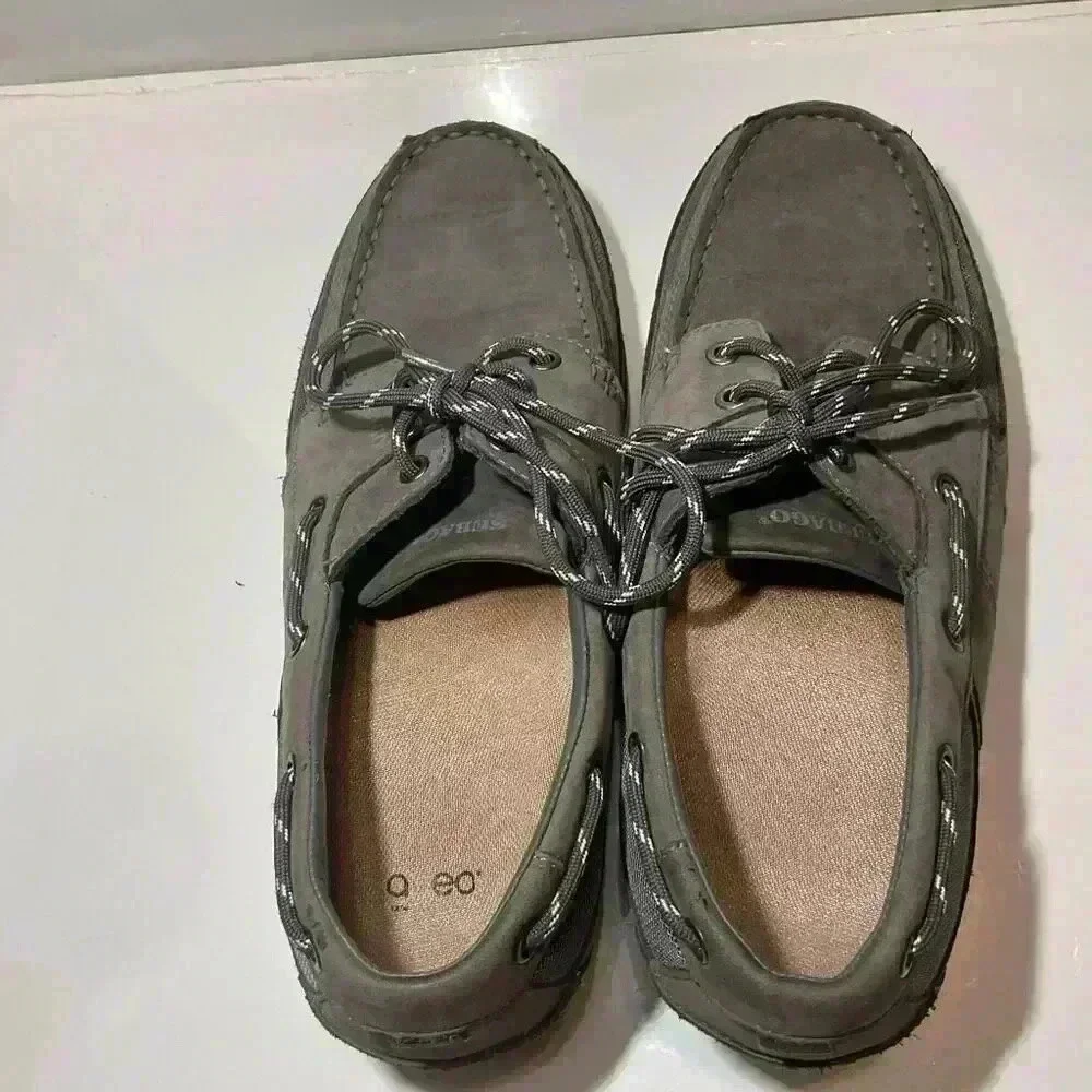 Sebago Men’s Dockside Crest Vent Graphite Collection Casual Boat shoes size 9.5